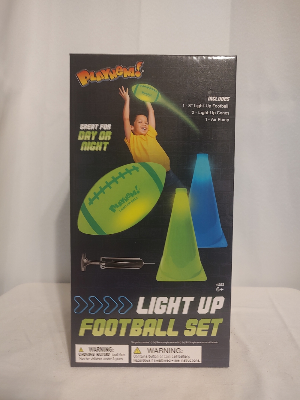 Source Unknown Light Up Football Set - Neon Green & Blue
